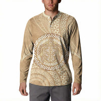 Tonga Ngatu Turtle Button Sweatshirt Vintage Tongan Tapa Cloth LT14 - Polynesian Pride