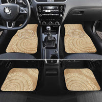 Tonga Ngatu Turtle Car Mats Vintage Tongan Tapa Cloth LT14 Set 4pcs Brown - Polynesian Pride