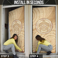 Tonga Ngatu Turtle Door Cover Vintage Tongan Tapa Cloth LT14 - Polynesian Pride