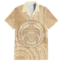 Tonga Ngatu Turtle Hawaiian Shirt Vintage Tongan Tapa Cloth
