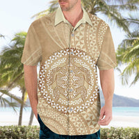 Tonga Ngatu Turtle Hawaiian Shirt Vintage Tongan Tapa Cloth