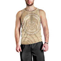 Tonga Ngatu Turtle Men Tank Top Vintage Tongan Tapa Cloth LT14 - Polynesian Pride