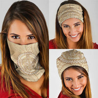 Tonga Ngatu Turtle Neck Gaiter Vintage Tongan Tapa Cloth LT14 - Polynesian Pride