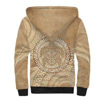 Tonga Ngatu Turtle Sherpa Hoodie Vintage Tongan Tapa Cloth LT14 - Polynesian Pride