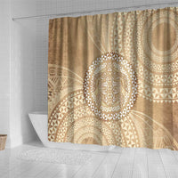 Tonga Ngatu Turtle Shower Curtain Vintage Tongan Tapa Cloth LT14 - Polynesian Pride