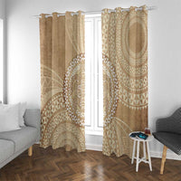Tonga Ngatu Turtle Window Curtain Vintage Tongan Tapa Cloth LT14 With Grommets Brown - Polynesian Pride