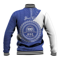 Queen Salote College 100th Anniversary Personalized Baseball Jacket Est 1926 Kolisi Fefine Tongan Ngatu Pattern LT14 - Polynesian Pride