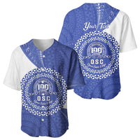 Queen Salote College 100th Anniversary Personalized Baseball Jersey Est 1926 Kolisi Fefine Tongan Ngatu Pattern LT14 - Polynesian Pride