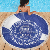 Queen Salote College 100th Anniversary Personalized Beach Blanket Est 1926 Kolisi Fefine Tongan Ngatu Pattern LT14 - Polynesian Pride
