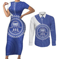 Queen Salote College 100th Anniversary Personalized Couples Matching Short Sleeve Bodycon Dress and Long Sleeve Button Shirt Est 1926 Kolisi Fefine Tongan Ngatu Pattern