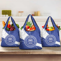 Queen Salote College 100th Anniversary Personalized Grocery Bag Est 1926 Kolisi Fefine Tongan Ngatu Pattern LT14 3-pack One Size Blue - Polynesian Pride