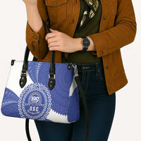 Queen Salote College 100th Anniversary Personalized Leather Bag Est 1926 Kolisi Fefine Tongan Ngatu Pattern LT14 - Polynesian Pride