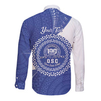 Queen Salote College 100th Anniversary Personalized Long Sleeve Button Shirt Est 1926 Kolisi Fefine Tongan Ngatu Pattern LT14 - Polynesian Pride