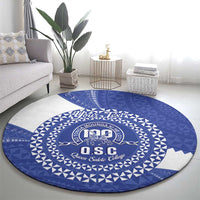 Queen Salote College 100th Anniversary Personalized Round Carpet Est 1926 Kolisi Fefine Tongan Ngatu Pattern LT14 - Polynesian Pride