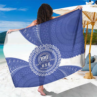 Queen Salote College 100th Anniversary Personalized Sarong Est 1926 Kolisi Fefine Tongan Ngatu Pattern LT14 One Size 44 x 66 inches Blue - Polynesian Pride