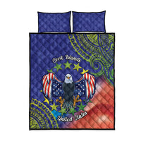Personalised United States And Cook Islands Quilt Bed Set USA Eagle Mix Polynesian Pattern LT14 - Polynesian Pride