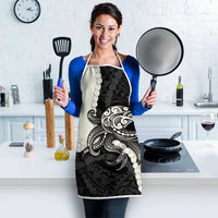 Black Polynesia Tribal Octopus Tattoo Apron Pikake Lei Polynesian Pattern LT14 - Polynesian Pride