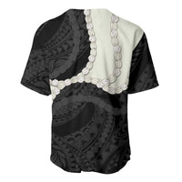 Black Polynesia Tribal Octopus Tattoo Baseball Jersey Pikake Lei Polynesian Pattern LT14 - Polynesian Pride