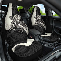 Black Polynesia Tribal Octopus Tattoo Car Seat Cover Pikake Lei Polynesian Pattern LT14 One Size Black - Polynesian Pride