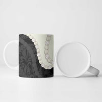 Black Polynesia Tribal Octopus Tattoo Ceramic Mug Pikake Lei Polynesian Pattern LT14 - Polynesian Pride