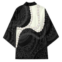Black Polynesia Tribal Octopus Tattoo Kimono Pikake Lei Polynesian Pattern