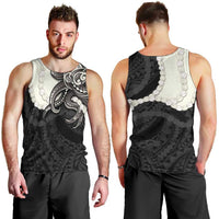 Black Polynesia Tribal Octopus Tattoo Men Tank Top Pikake Lei Polynesian Pattern LT14 - Polynesian Pride