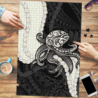 Black Polynesia Tribal Octopus Tattoo Puzzle Pikake Lei Polynesian Pattern LT14 Black - Polynesian Pride
