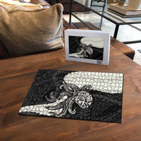 Black Polynesia Tribal Octopus Tattoo Puzzle Pikake Lei Polynesian Pattern LT14 - Polynesian Pride