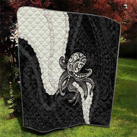 Black Polynesia Tribal Octopus Tattoo Quilt Pikake Lei Polynesian Pattern LT14 - Polynesian Pride