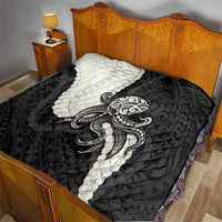 Black Polynesia Tribal Octopus Tattoo Quilt Pikake Lei Polynesian Pattern LT14 - Polynesian Pride