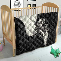 Black Polynesia Tribal Octopus Tattoo Quilt Pikake Lei Polynesian Pattern LT14 - Polynesian Pride