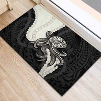 Black Polynesia Tribal Octopus Tattoo Rubber Doormat Pikake Lei Polynesian Pattern LT14 - Polynesian Pride