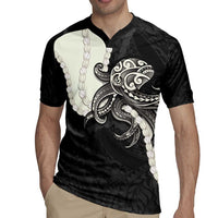 Black Polynesia Tribal Octopus Tattoo Rugby Jersey Pikake Lei Polynesian Pattern LT14 - Polynesian Pride