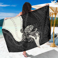 Black Polynesia Tribal Octopus Tattoo Sarong Pikake Lei Polynesian Pattern LT14 One Size 44 x 66 inches Black - Polynesian Pride