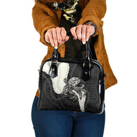 Black Polynesia Tribal Octopus Tattoo Shoulder Handbag Pikake Lei Polynesian Pattern LT14 One Size Black - Polynesian Pride