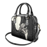Black Polynesia Tribal Octopus Tattoo Shoulder Handbag Pikake Lei Polynesian Pattern LT14 - Polynesian Pride