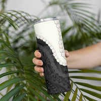 Black Polynesia Tribal Octopus Tattoo Skinny Tumbler Pikake Lei Polynesian Pattern LT14 - Polynesian Pride