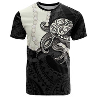 Black Polynesia Tribal Octopus Tattoo T Shirt Pikake Lei Polynesian Pattern LT14 Black - Polynesian Pride