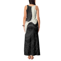 Black Polynesia Tribal Octopus Tattoo Tank Maxi Dress Pikake Lei Polynesian Pattern LT14 - Polynesian Pride