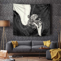 Black Polynesia Tribal Octopus Tattoo Tapestry Pikake Lei Polynesian Pattern LT14 Black - Polynesian Pride