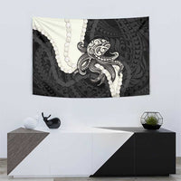 Black Polynesia Tribal Octopus Tattoo Tapestry Pikake Lei Polynesian Pattern LT14 - Polynesian Pride