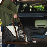 Black Polynesia Tribal Octopus Tattoo Travel Bag Pikake Lei Polynesian Pattern