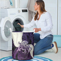 Purple Galaxy Polynesia Tribal Octopus Tattoo Laundry Basket Pikake Lei Polynesian Pattern LT14 - Polynesian Pride