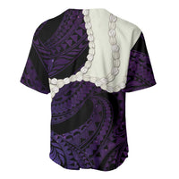 Purple Galaxy Polynesia Tribal Octopus Tattoo Baseball Jersey Pikake Lei Polynesian Pattern LT14 - Polynesian Pride