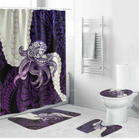 Purple Galaxy Polynesia Tribal Octopus Tattoo Bathroom Set Pikake Lei Polynesian Pattern LT14 Bathroom Set (4 pcs) Purple - Polynesian Pride