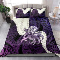 Purple Galaxy Polynesia Tribal Octopus Tattoo Bedding Set Pikake Lei Polynesian Pattern LT14 - Polynesian Pride