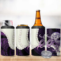 Purple Galaxy Polynesia Tribal Octopus Tattoo 4 in 1 Can Cooler Tumbler Pikake Lei Polynesian Pattern LT14 - Polynesian Pride