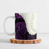 Purple Galaxy Polynesia Tribal Octopus Tattoo Ceramic Mug Pikake Lei Polynesian Pattern LT14 Purple - Polynesian Pride