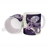 Purple Galaxy Polynesia Tribal Octopus Tattoo Ceramic Mug Pikake Lei Polynesian Pattern LT14 - Polynesian Pride