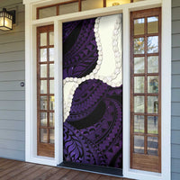 Purple Galaxy Polynesia Tribal Octopus Tattoo Door Cover Pikake Lei Polynesian Pattern LT14 - Polynesian Pride